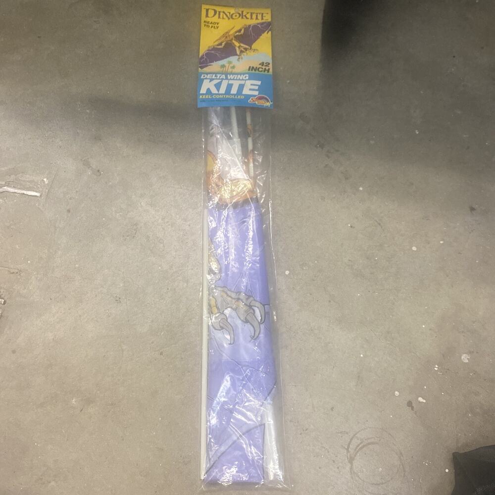 VINTAGE 1990 SPECTRA STAR DINOKITE FLYING DINOSAUR DELTA WING KITE New Sealed